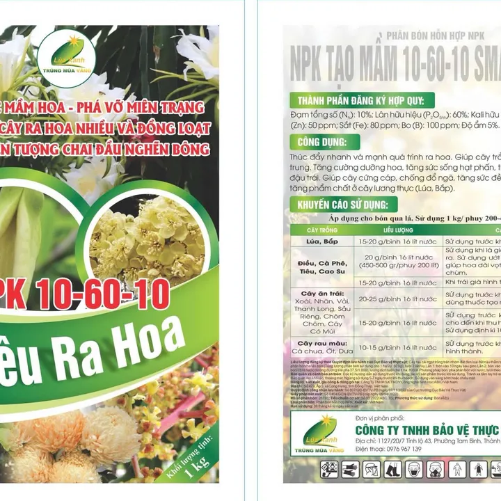 Phân bón hỗn hợp NPK Tạo Mầm 10-60-10 Smartpro-03