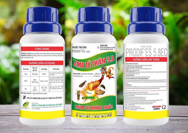 Nhãn Thuốc trừ sâu Prodife's 5.8EC