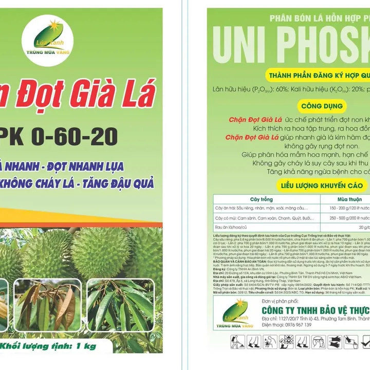 Phân bón lá hỗn hợp PK Uni Phosk AB